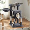 thumbnail image 2 of BestHome Multi-Level Cat Tree & Condo – Sturdy Climbing Tower with Sisal Scratching Posts & Interactive Toys,36 inch, Gray, 2 of 7