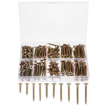 MasteelfCA 165pcs Phillips Screws Cross Recessed Screws Woodworking Screws Tapping Screw