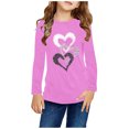 thumbnail image 1 of RXIRUCGD Chemises à Manches Longues pour Filles, Col Rond Mignon, Blouses Décontractées Élégantes (Rose, Taille : 4 Ans), 1 of 5