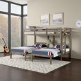 thumbnail image 2 of Lit Superposé Triple Simple Tenn - Table de Nuit Intégrée et Port USB - Bois Gris, 2 of 6