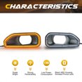 thumbnail image 3 of AMERICAN MODIFIED Couvertures de Feu de Brouillard avec Signal de Virage pour Jeep 18-24 Wrangler JL, 3 of 8