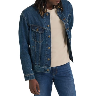 Veste en jean Lee Mens avec col en velours côtelé