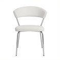 thumbnail image 4 of Brika Home Chaise d'Appoint Empilable en Simili Cuir en Blanc, 4 of 4