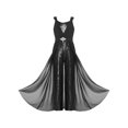 thumbnail image 3 of TiaoBug Combinaison à Sequins pour Filles Combinaisons Sans Manches Robe Maxi en Chiffon Combinaisons pour 7-14 Ans Noir 10, 3 of 6
