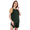 thumbnail image 3 of Inkmeso Solid 2 Pc Nightwear Set For Women Raglan Sleeves Button-Down Top & Shorts Sleepwear-39, 3 of 7