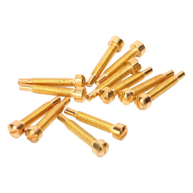 Guitar Neck Mounting Screws, Shiny Embedded 12Pcs Humbucker Pickup Screws Iron Easy To Install Rustproof For Bass Silver,Black,Gold