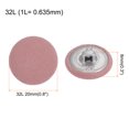 thumbnail image 2 of Unique Bargains 10pcs 32L Fabric Cloth Covered Button 20mm Round Metal Shank Sewing Buttons for Suits Dress Blouses, Deep Pink, 2 of 5
