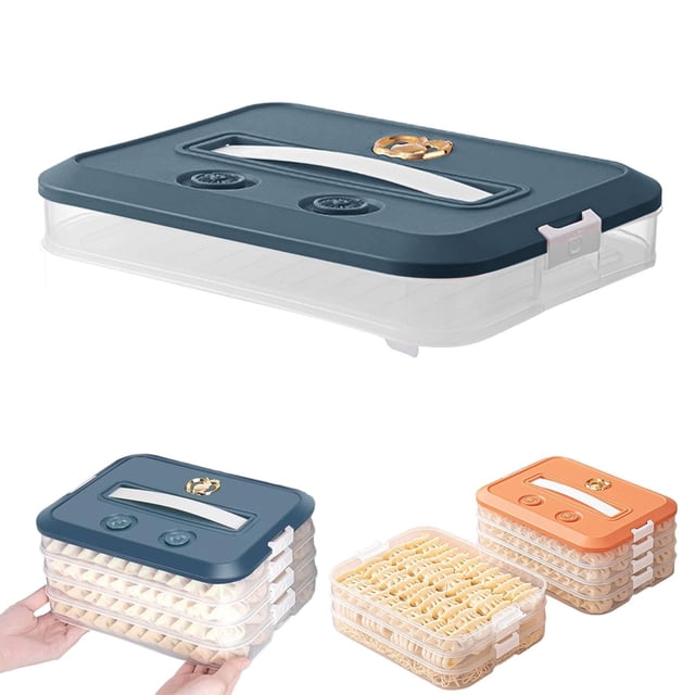 Storage Containers Plastic Cookie Containers Stackable Cookie Dumpling Storage Box Containers with Lids Airtight Food Storage Boxes Kitchen Organization Food Storage Containers Lunch Storage
