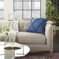 thumbnail image 3 of homeroots home decor 386301 Boho Chic Blue Textured Lines Throw Pillow, 3 of 3