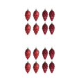 thumbnail image 2 of relayinert 8pieces Tree Decoration Eye-catching Pine Cone Decorations For Festive Wine Red 2Set, 2 of 6