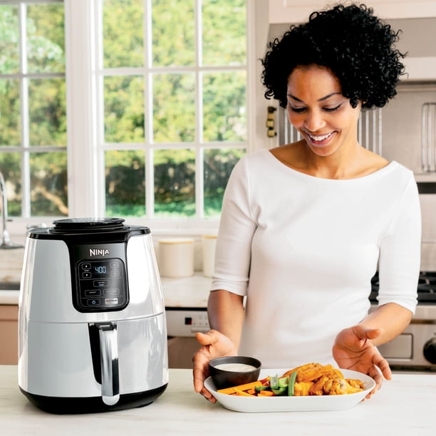 Ninja, 4-Quart Air Fryer, White, 1550W, Non Stick Basket, AF100CWH