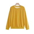 thumbnail image 4 of zanvin T-shirt Ample pour Femme Blouse à Manches Longues Col Rond Hauts Décontractés Chandail, 4 of 4