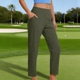thumbnail image 4 of Golf Pants for Women Stretch Breathable Casual Solid Color Cropped Pants 1 Pc, 4 of 9