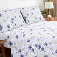 thumbnail image 2 of EnvioHome Draps-housses 100 % Coton, Ensemble 3 Pcs - Draps-Housses Frais et Soyeux en Percale de Coton pour Lit Simple TG - Lavande, 2 of 8