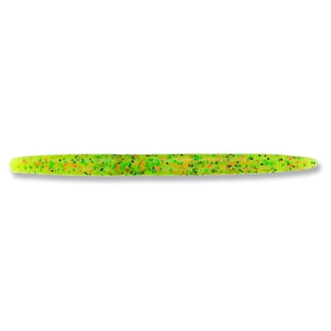 Yamamoto Senko Worm, 5", 10pk, Firetiger Chartreuse with Black/Green/Copper