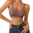 thumbnail image 1 of Kcodviy Womens Comfort Lightly Lined Medium Bra Seamless Wireless Triangle Bralette Womens Bras Front Closure Bra, 1 of 4