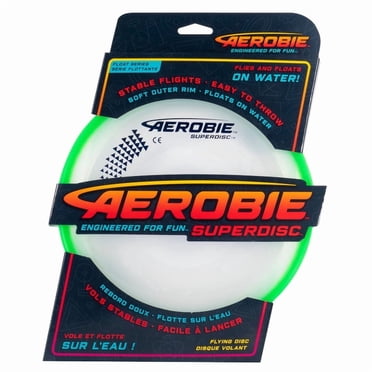 Aerobie Superdisc Flying Disc – Green, 10-inch Long Distance Frisbee with Cushioned Edge