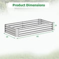 thumbnail image 3 of Gymax 2 Pcs Galvanized Raised Garden Bed Rectangular Galvanized Metal Planter Box, 3 of 10