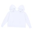 thumbnail image 2 of Esquirla Couple Hoodie Oversized Outerwear Fashionable Intimate Matching Sweatshirts White, 2 of 5