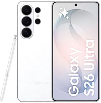 Restored Samsung Galaxy S26 Ultra Canadian Version White Unlocked Smartphone, 1TB Storage, 16GB RAM, 6.8" Dynamic AMOLED Display, Advanced AI Camera System Open Box