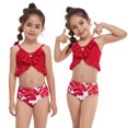 thumbnail image 2 of Girls Bikini Swimsuit Fashion: 2PCS Flounce Bathing Suit Swimming Suit for Kids, 2 of 9