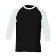 thumbnail image 3 of OJinShaWanO Chemises Blanches pour Hommes Chemise de Baseball à Manches 3/4 pour Homme Chemises Décontractées T-Shirt Raglan, 3 of 3