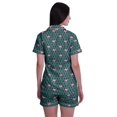 thumbnail image 4 of Moomaya Ensemble de Pyjama en Coton pour Femmes, Chemise de Nuit à Col Cranté à Manches Courtes, 4 of 6