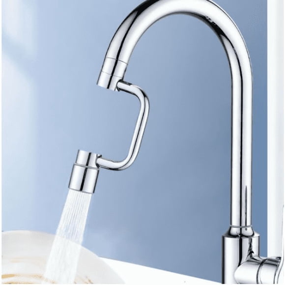 Rotatable Kitchen Faucet Extender Swivel Spout Arm For Kids Durable Alloy Faucet Accessory Easy Installation Water Control