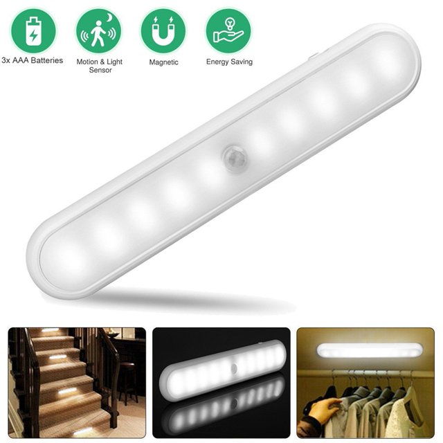 Up to 65% off Kitchen Gadgets 10LED Induction Lamp Wireless PIR Motion Sensor Light for Cabinet Wardrobe Kitchen Organizers and Storage