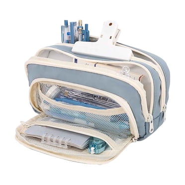 Kcavykas office, Stationery Open Window Pen Bag Large Capacity Boys Girls Junior High School Students Stationery Pencil Case