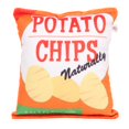 thumbnail image 1 of Plush Squeaky Dog Toy, Boredom Relief Tear  Cute Potato Chips Plush Dog Toy Safe Built In Rattling Paper Interactive  For Home Chili Red,Potato Chip Orange, Shrimp Blue,Lamb Roll, 1 of 8