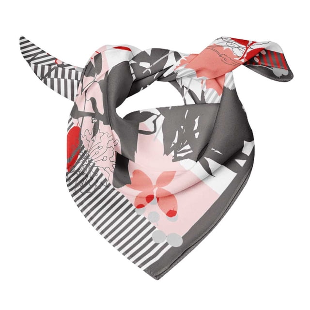 Bimba Cotton Voile Rectangular Printed Scarf Women Wrap Bandanas-40 x 80 Inches