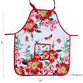thumbnail image 2 of IH Casa Decor Apron With Pocket Fiery Red Floral - Set of 2, 2 of 2