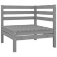 thumbnail image 1 of vidaXL Garden Corner Sofa Grey Solid Wood Pine, 1 of 5