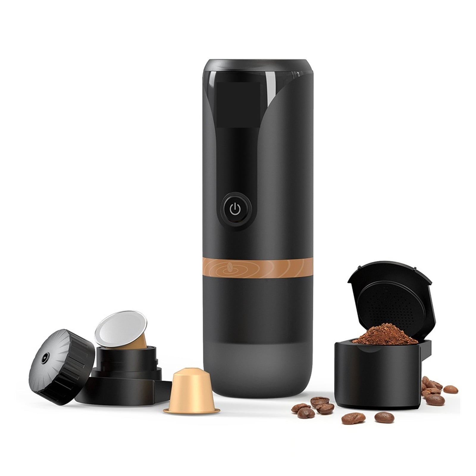 Portable Espresso Maker Camping Coffee Maker Travel With OriginalLine Capsule Or Ground Coffee , Removable Reservoir