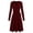 Wine, variant on Lenpel Women's Long Sleeve Dress Crossover V Neck Ribbed Knit Flowy A-Line Casual Dresses Knee Length Sweater Dresses with Belt(Green,Large)