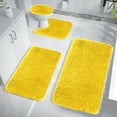 thumbnail image 4 of Meitianfacai Solid Color Bath Mats 4 Set Bathroom Rugs For 4 Pcs Toilet Mats Universal Soft Comfortable Water Absorption Non-Slip Thick Machine Washable Easier To Dry Dark, 4 of 8