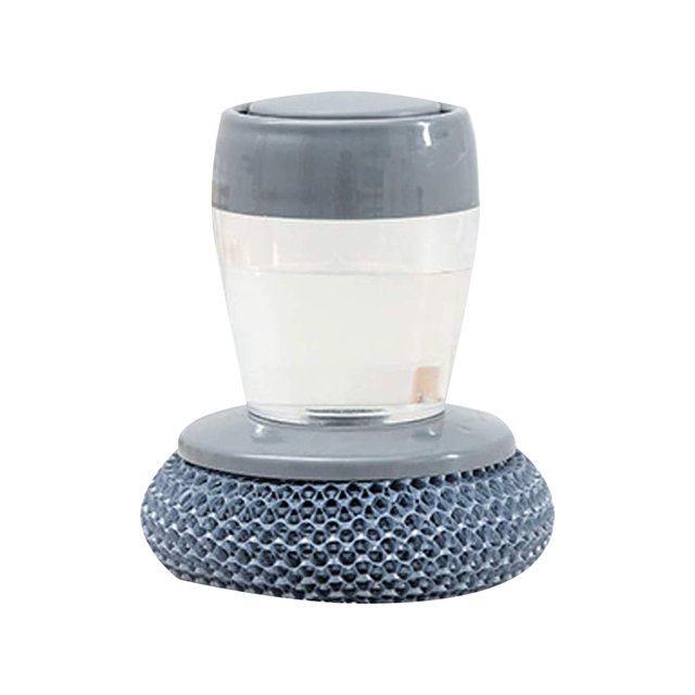 Fridja Automatic liquid adding steel wire ball Brush pot artifact Short handle brush
