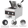 thumbnail image 3 of Commercial Deep Fryer,Dual 8L Commercial Countertop Fryer - 1800W Stainless Steel with Removable Basket, Drain Valve & Timer, Adjustable Temp Control for Restaurants & Home Use, 3 of 6