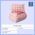 thumbnail image 3 of Mainstays Kids Microfiber Pink Solid Puffy Comforter Set, Twin, 2 Pieces, 3 of 7