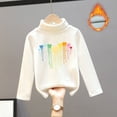 thumbnail image 2 of Girls Fall Tshirts High Collar Velvet Warmth Soft Unisex J Going Out Fall Tops for 5-6 Years, 2 of 3