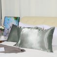 thumbnail image 2 of 2PCS Soft Silky Satin Pillowcase Cover Better for Hair and Face Skin King Grey, 2 of 8