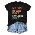 thumbnail image 5 of JIRNDf Hauts pour Femmes Été T-Shirts Tendance Manches Courtes Col Rond Ample Confortable Doux Décontracté Basique Mignon T-Shirts Graphiques pour Femmes Chemises Noir TG, 5 of 5