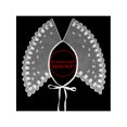 thumbnail image 4 of INSPIRE CHIC Detachable Fake Collar, Semi-Sheer Embroidery Mini Cape Neck Ruff for Blouse White-1(Back Slit), 4 of 5