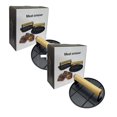 thumbnail image 1 of Oleegame Rouleau de Papier d'Aluminium 2 Pcs Hamburger Rond 6,3 Po avec Poignée en Bois Résistante à la Chaleur Gril en Métal pour BBQ Hamburger Viande Sandwish Accessoire de Steak pour Dessus Plat Gr Noir, 1 of 9