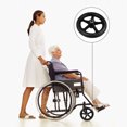 thumbnail image 3 of MasteelfCA 2pcs Wheelchair Front Wheel 7 Inch Manual Wheelchair Front Wheel (Black), 3 of 5