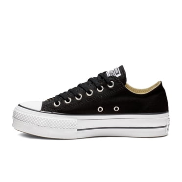 Converse Espadrilles Basses en Toile pour Femmes, Noir/blanc/blanc, 7 m US
