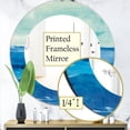 thumbnail image 4 of Designart 'Out To Sea' Traditional Mirror - Oval or Round Wall Mirror - 32x32, 4 of 4