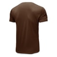 thumbnail image 3 of Black Muscle Shirt men Short-Sleeve Beefy Muscle Basic Solid Pure Color Blouse Tee Shirt Top, 3 of 5