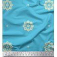 thumbnail image 2 of Soimoi Modal Satin Fabric Artistic Floral Print Sewing Fabric Yard 42 Inch Wide, 2 of 3